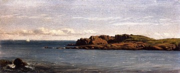 Estudio sobre el paisaje de la costa de Massachusetts Sanford Robinson Gifford Beach Pinturas al óleo